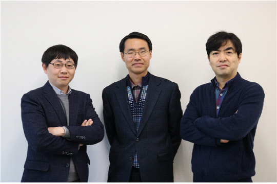 왼쪽부터 지능기전공학부 서재규 교수, 이병무 교수, 김형석 교수